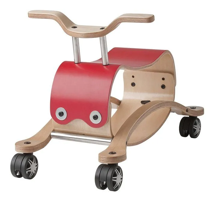 Jouet évolutif 3 en 1 - Wishbone - Flip - Bascule, trotteur et porteur - Rouge - Mixte-1