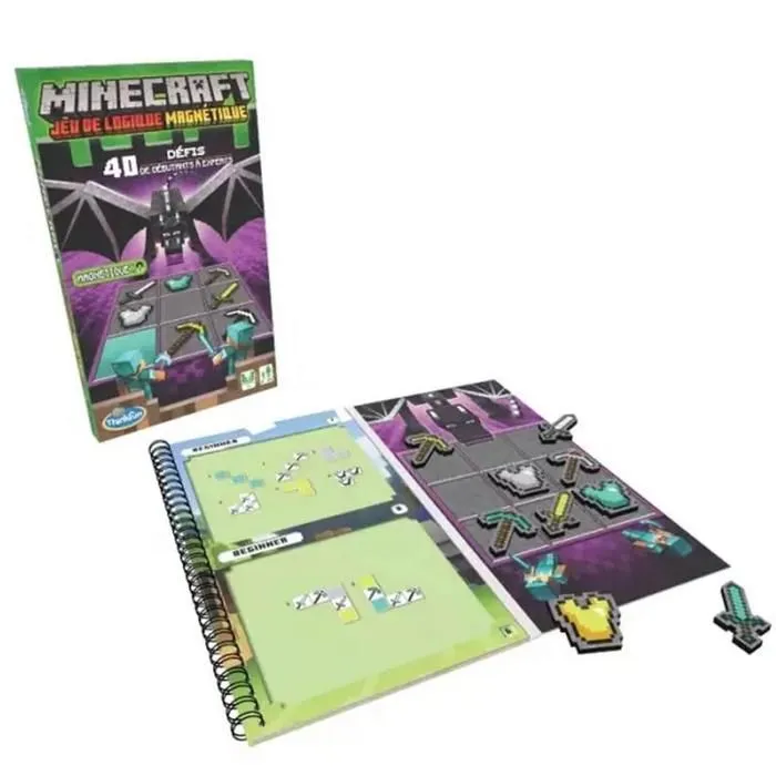 Jeu de Logique Magnétique - RAVENSBURGER - Minecraft - Bleu - Enfant - Violet-2