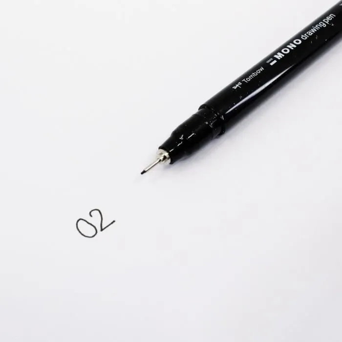 Feutre - TOMBOW - MONO drawing pen : 02 - Pointe fine 0,30 mm - Couleur noire - Mixte adulte-0