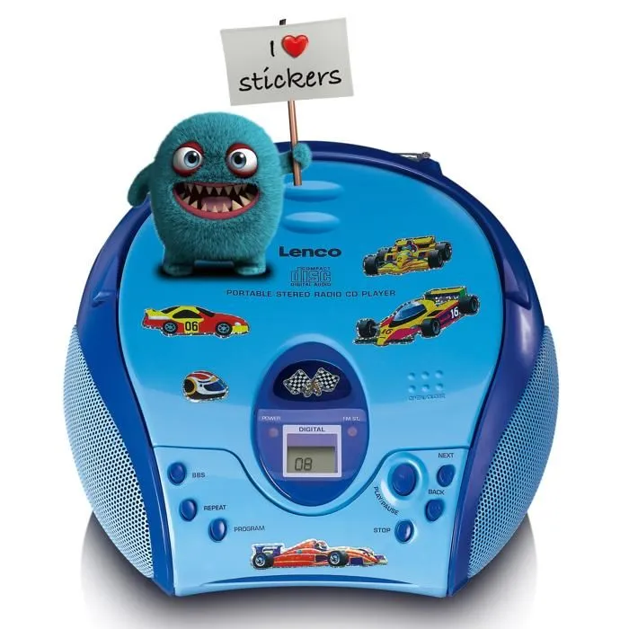 Lenco SCD-24BU kids - Radio portable avec lecteur CD - Bleu-2