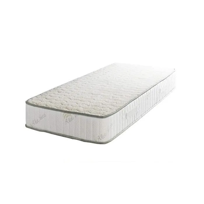 Literie -Matelas Supreme Orthopedique + Alese 80x200 x 21 cm - Ferme - Face Hiver 2 cm de Memoire de Forme 60 kg-m3 + Laine Merinos-0