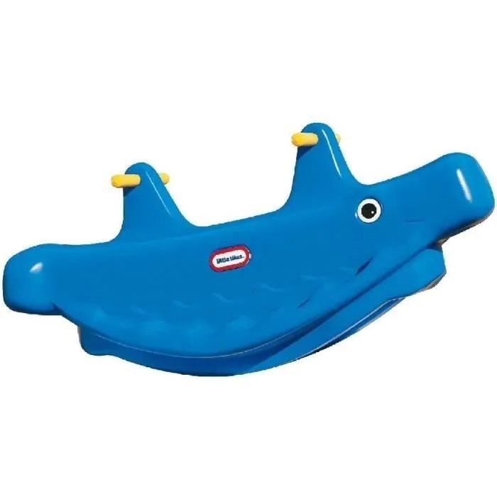 Little Tikes - Baleine Double à Bascule Bleue - Convient pour 1, 2 ou 3 enfants-0
