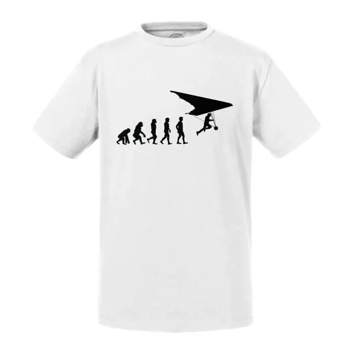 T-shirt Enfant Blanc Evolution Deltaplane Sport Athlète-0