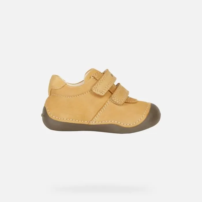 Sandales - Geox - B TUTIM - Cuir beige - Fermeture à double scratch - Confortables et pratiques-2