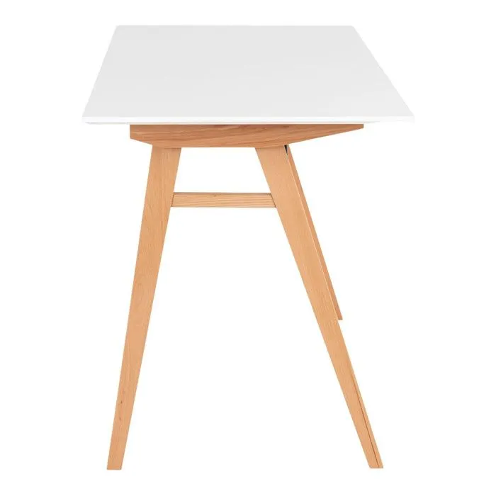 Bureau scandinave Vangsa blanc/bois - House Nordic - 60 - Bois - Panneaux de particules-2
