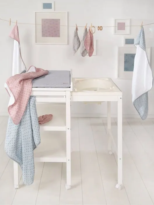 ROBA Cape de Bain Bébé Bio "Lil Planet" 80x80 cm - Coton et Mousseline - Bleu clair-5