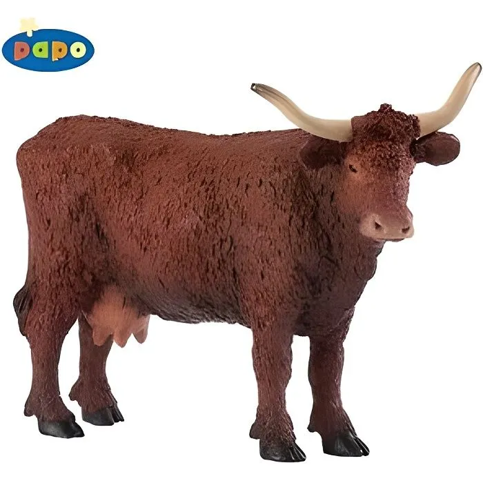 Figurine - PAPO - Vache Sallers - Garçon - 3 ans - Marron et blanc - Intérieur-0