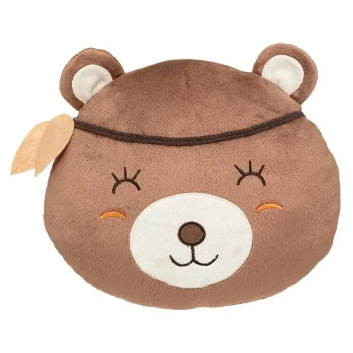 Coussin enfant - Atmosphera - Ours - Marron - 30x10x27 cm - Polyester-0