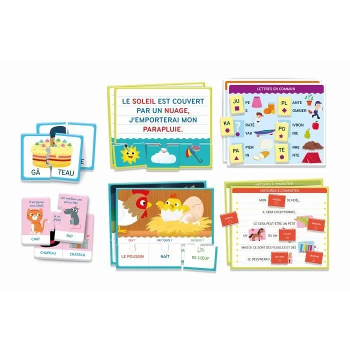 Clementoni - Coffret Jeux de lecture - Jeux d'association et de reconnaissance - Dés 4 ans-2