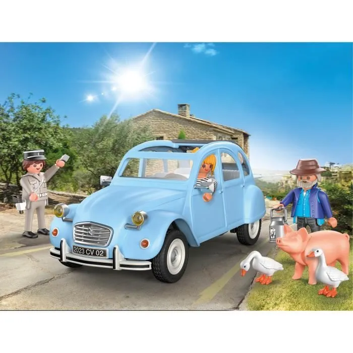 PLAYMOBIL 70640 Citroën 2 CV, Classic Cars, Voiture de collection, Adulte,3 personnages-1