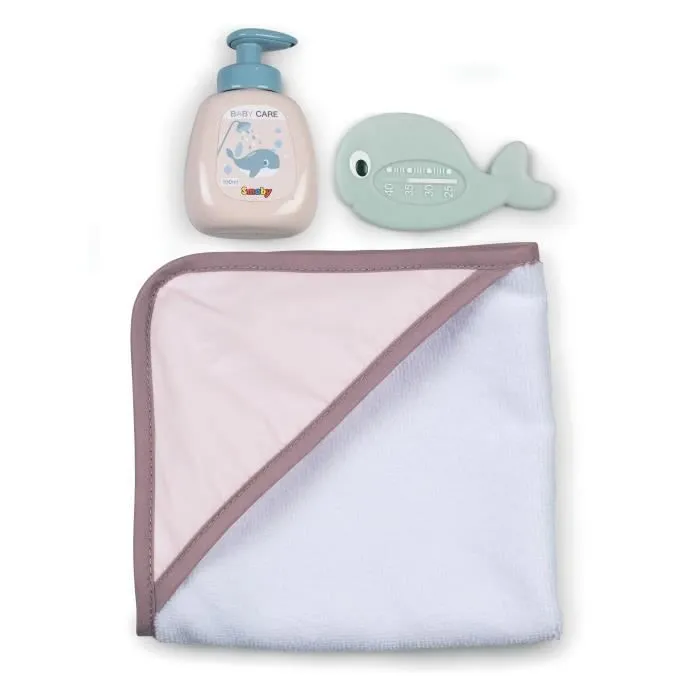 Baignoire balnéo pour poupon jusqu'à 42 cm - Smoby Baby Nurse - Jets d'eau et bulles - Lumières LED - Fabriqué en France-3