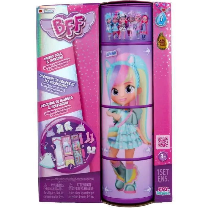 IMC TOYS - Poupée mannequin BFF Jenna - Cry Babies Best Friends Forever - 904361-0