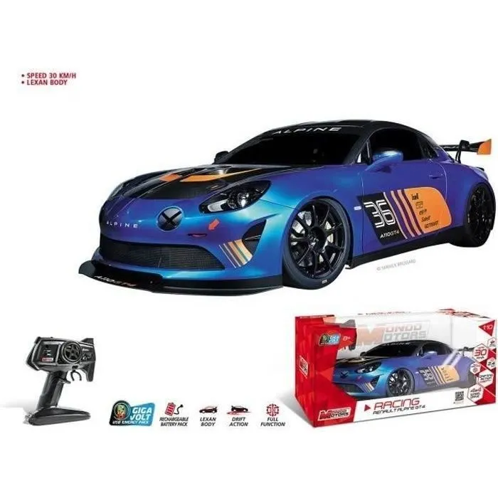 Bebeboutik MONDO MOTORS Voiture radiocommandee Alpine A110 GT4 R C 1 10 eme