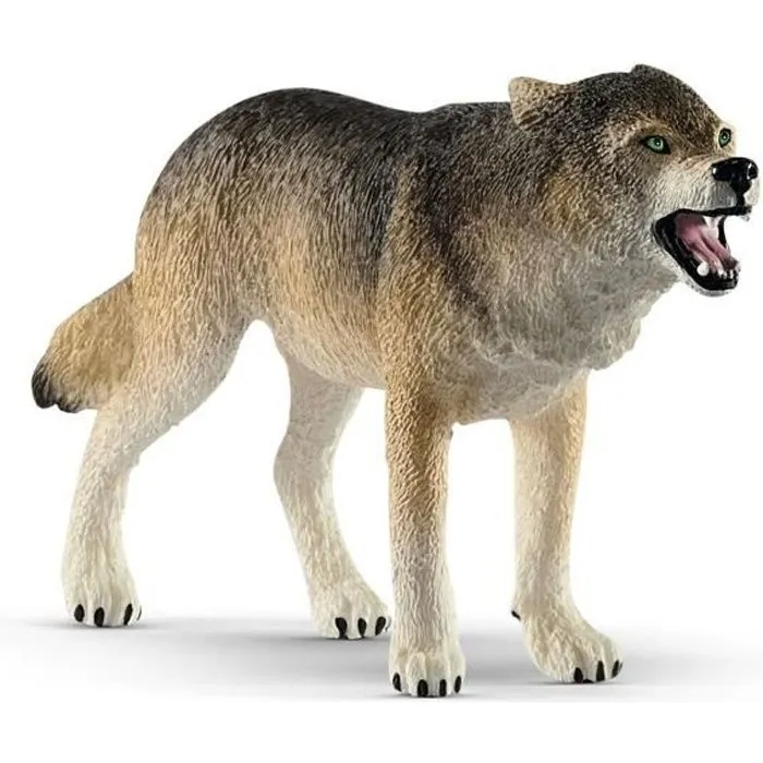 Figurine Loup - SCHLEICH Wild Life 14821 - Sons de communication - Pour enfant garçon et fille-0