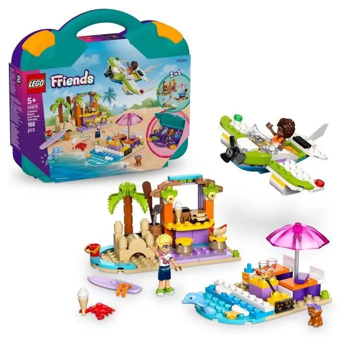 LEGO Friends 42672 La valise créative de plage - Jeu de construction pour filles dès 5 ans-0
