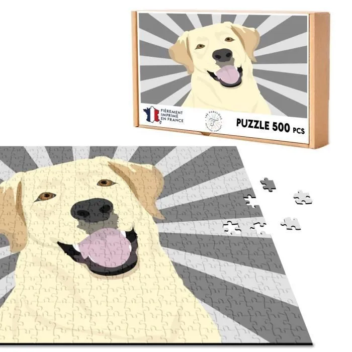 Puzzle Classique - FABULOUS - Labrador Gros Chien Blanc Art Dessin - 500 Pièces - Adulte - Intérieur-0