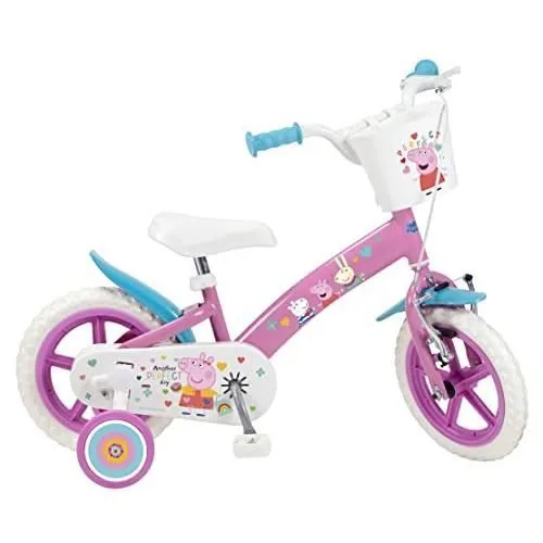 Vélo 12'' - TOIMSA - Peppa Pig - Rose - Multicolore - Pour enfants de 3 à 6 ans-0