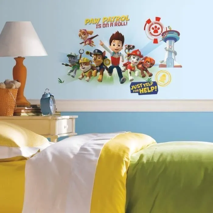 ROOMMATES - 6 Stickers PAT PATROUILLE Chambre enfant Géant 71 x 42 cm Paw Patrol-0