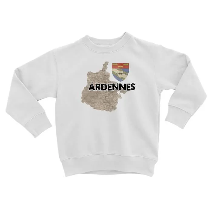 Sweatshirt Enfant Ardennes 08 Département Carte Ancienne Grand Est-0