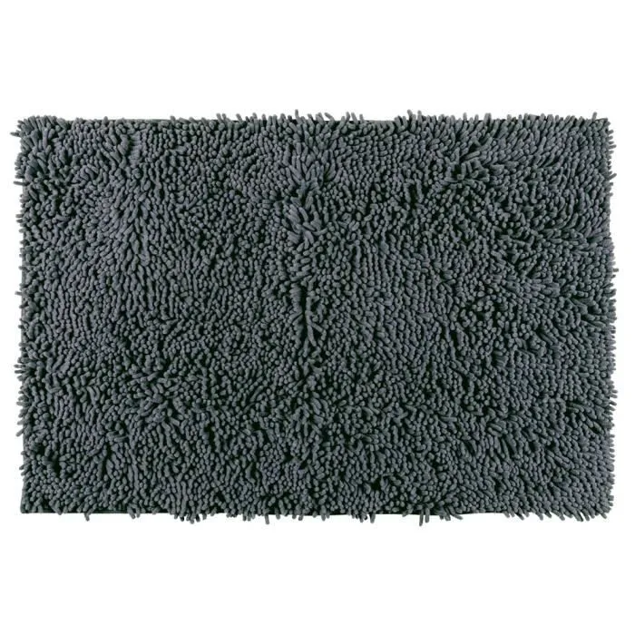 Tapis de bain Chenille gris souris - WENKO - 50x80 cm - antidérapant - polyester