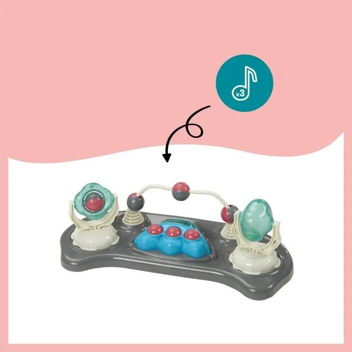 BABYMOOV Trotteur-Pousseur bébé - Evolutif - Pliage compact - Musical, Zinc-4