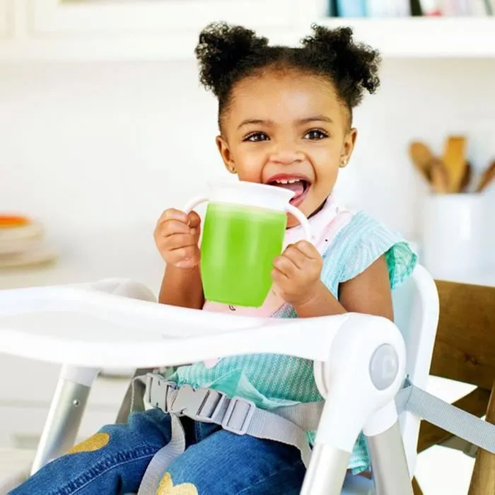 Munchkin Tasse d'apprentissage Miracle 360 verte/bleue lot de 2-1