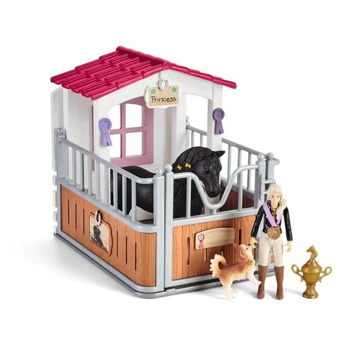 Box avec Tori et Princess, Extension pour écurie schleich avec 26 éléments inclus dont 1 cheval schleich, coffret figurines pour-3