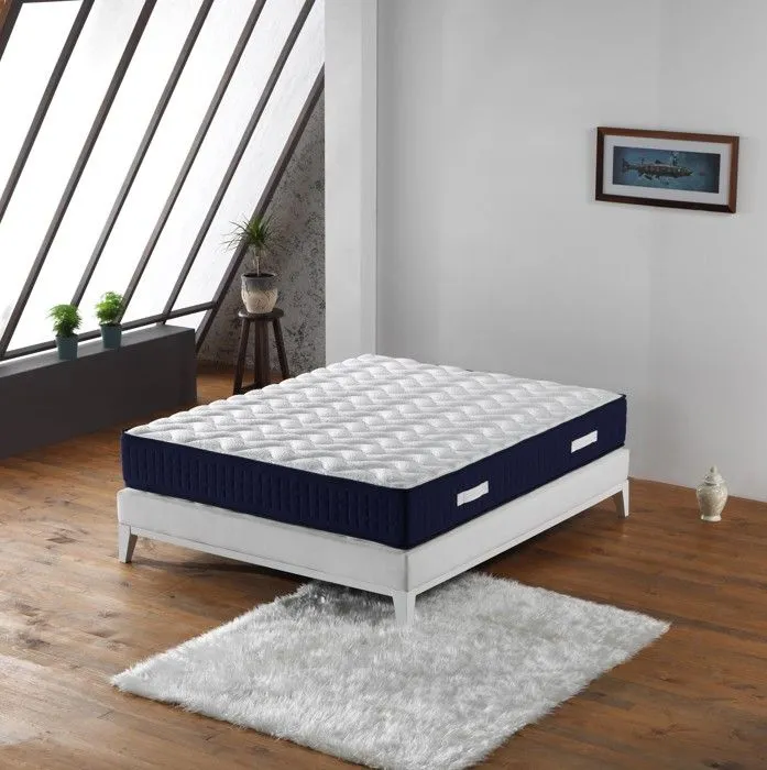 Lot de 2 Matelas benjamin a Ressorts 3,5 cm Memoire de Forme 75 Kg-m3 - 90x200 Hauteur -- 30,5 cm - Accueil Moelleux - Soutien-1