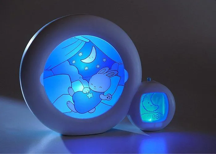 Réveil Enfant Éducatif Kid'Sleep - Claessens'Kids - Veilleuse Musicale - Jour/Nuit - Lune-5