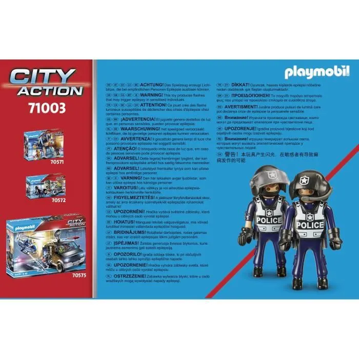 PLAYMOBIL - 71003 - Fourgon de police des forces spéciales - Contient 2 personnages et des accessoires-4
