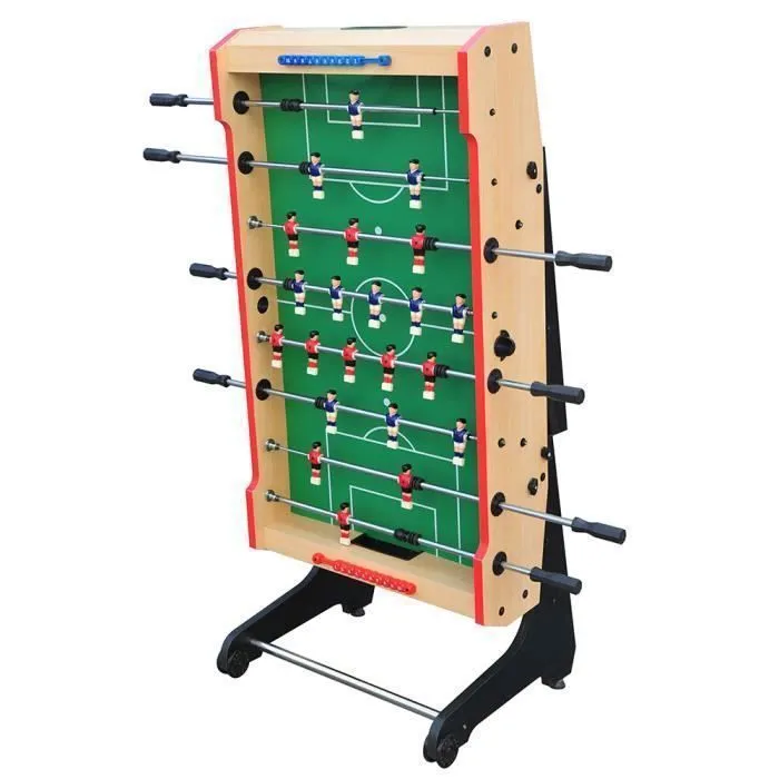 DEVESSPORT Baby-foot pliable : idéal pour les adultes et les enfants avec retour de balle et design compact  - MDF - 122 x 60.5 x 82-2