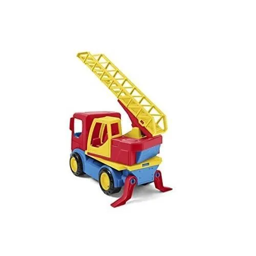 Jouet - WADER - 35319-TECH - Camion de pompier - Échelle rotative - Rouge-0