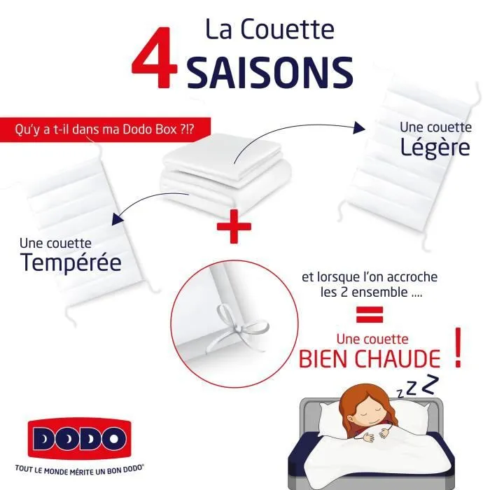 DODO Couette 4 SAISONS 200+300g/m² 140x200cm-4