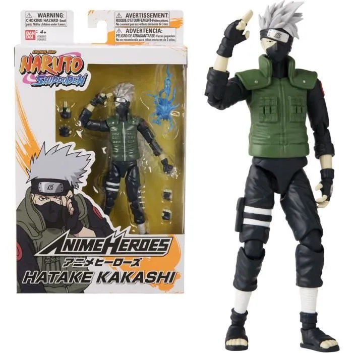 Figurine Anime Heroes 17 cm - Kakashi Hatake - Naruto Shippuden - BANDAI-0