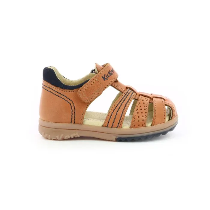 Sandales - KICKERS - Platiback - Cuir - Fermeture Scratch - Confort Optimal-0