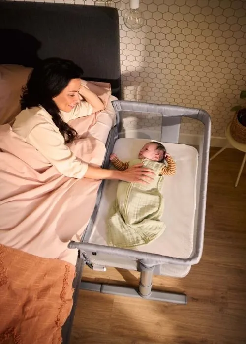 BEBECONFORT ZINA lit cododo, berceau bébé, lit bébé, de la naissance jusqu'à 9 kg, Mineral Gray-5