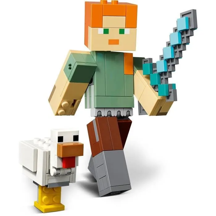 LEGO® Minecraft™ 21149 - Bigfigurine Minecraft™ Alex et son poulet - Jeu de construction-4
