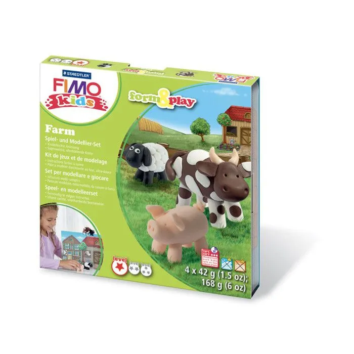 Kit de modelage Fimo Kids Form & Play 'Farm' - Animaux de ferme - FIMO-1