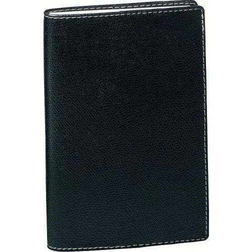 Agenda semainier - Agenda Planing® - Spiralé - 10x15cm - Couverture en toile grain caviar - Noir-2