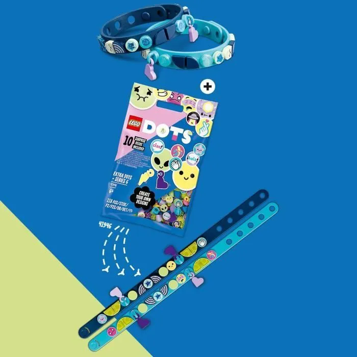 LEGO® 41942 DOTS Bracelets Porte-Bonheur Plongée en Eaux Profondes Set Charms, Loisirs Créatifs pour Enfants +6 Ans-3