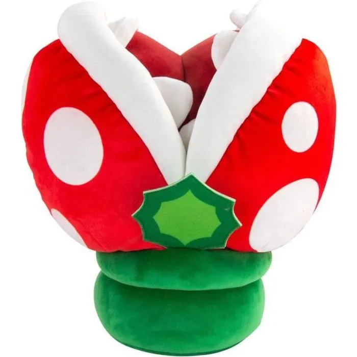 Figurine en peluche Super Mario Mario Kart - Plante Piranha (Club Mocchi-Mocchi) - Rouge/Blanc-0