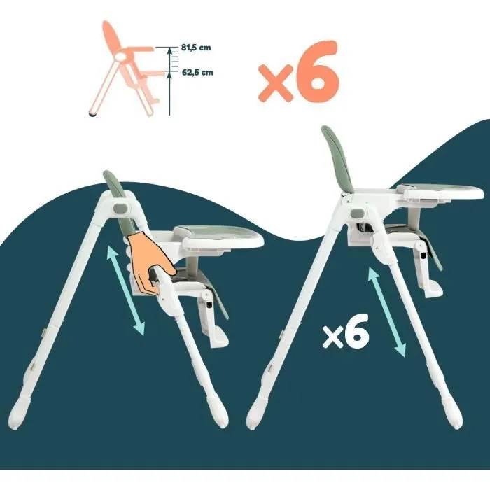Chaise haute - LOOPING - CH100VT - Multipositions-4