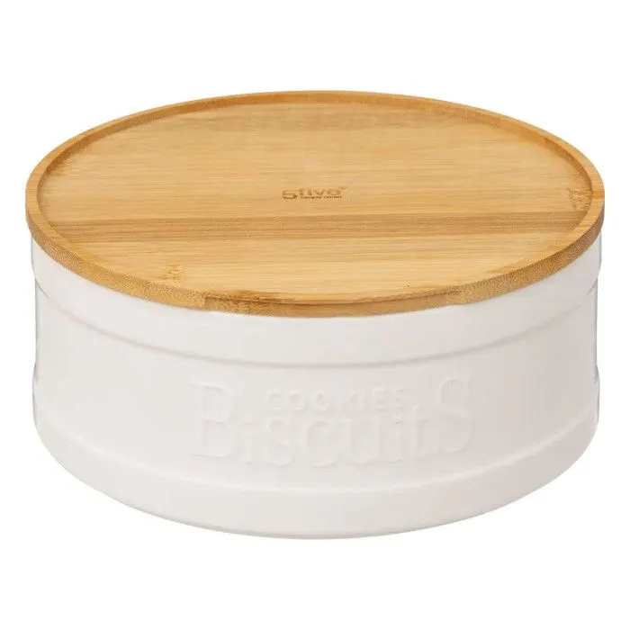 Boîte à Biscuit "Natureo" 22cm Blanc-0