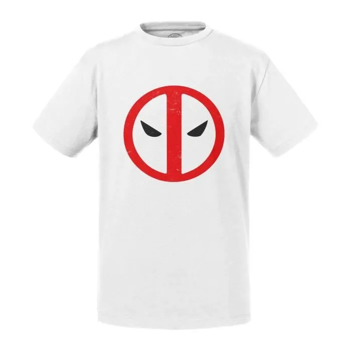 T-shirt Enfant Blanc Deadpool Super Héros BD Film Geek-0