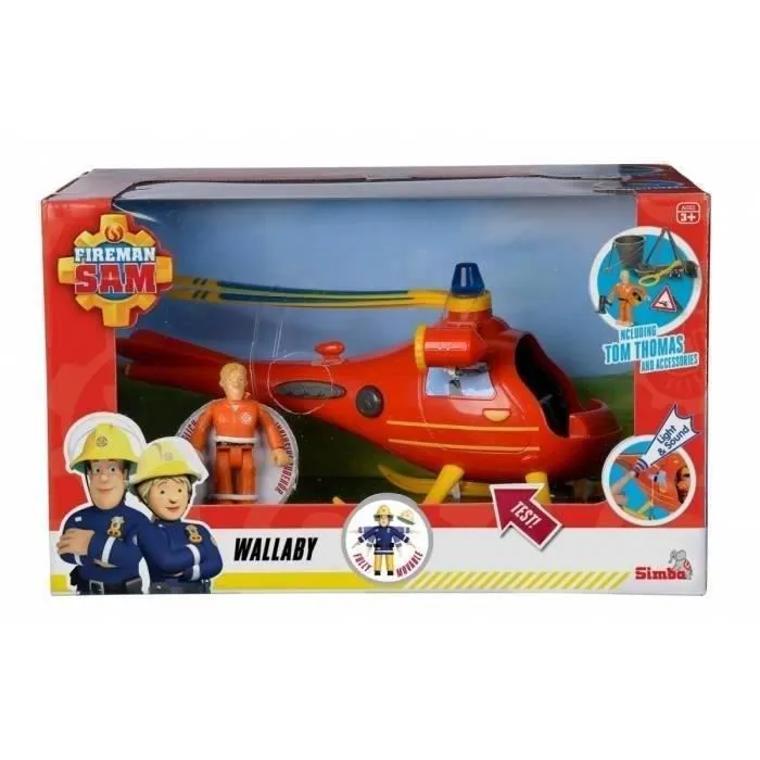 Jouet électronique - SIMBA - Hélicoptère Wallaby - Son et lumière - Accessoires inclus - 3 ans et plus-0