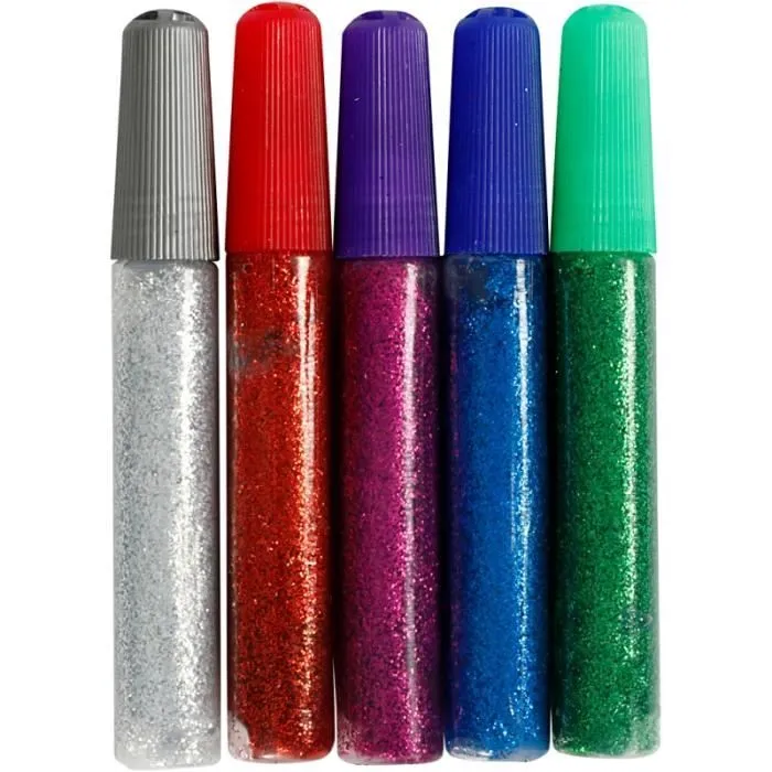 Colle à paillettes - Non spécifié - 10 ml - 5 pcs - Tube en plastique - Pointe fine-0