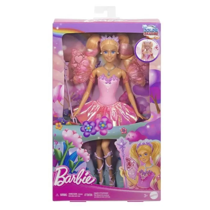 Poupée Barbie Fée-Ailes Et Tenue Avec Changement De Couleur-1