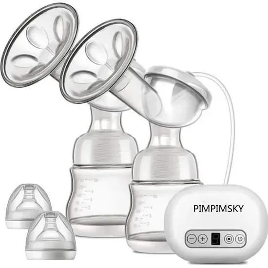 PIMPIMSKY Tire-lait Electrique Double Pompage Super Silencieux Grand Écran LCD Tire-lait pour Nouveau-né Bébé-0