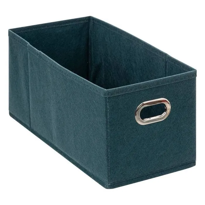 5five - panier tissu 15x31cm "mix n modul" bleu pétrole-0