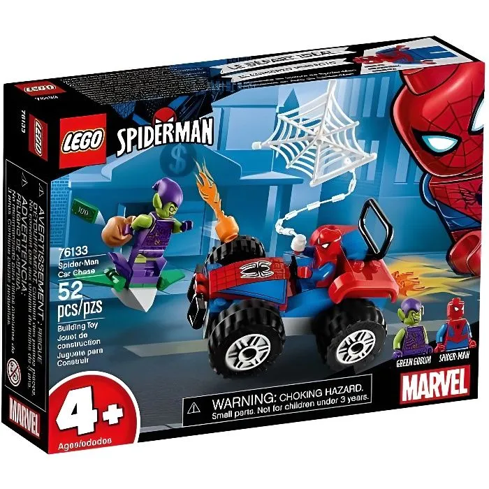 LEGO® Marvel Super Heroes 4+ - 76133 Spider-Man et la course poursuite en voiture - Jeu de construction-0